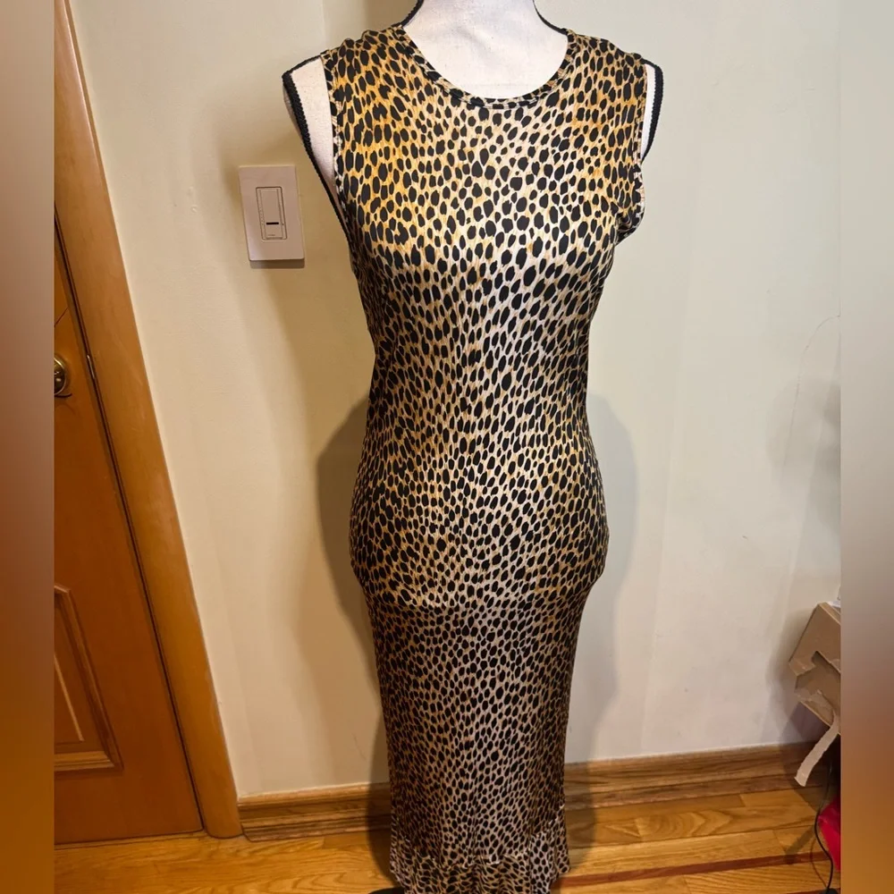 Dolce & Gabbana leopard print stretch pencil dress 46 USA Sz 10 - Picture 12 of 16